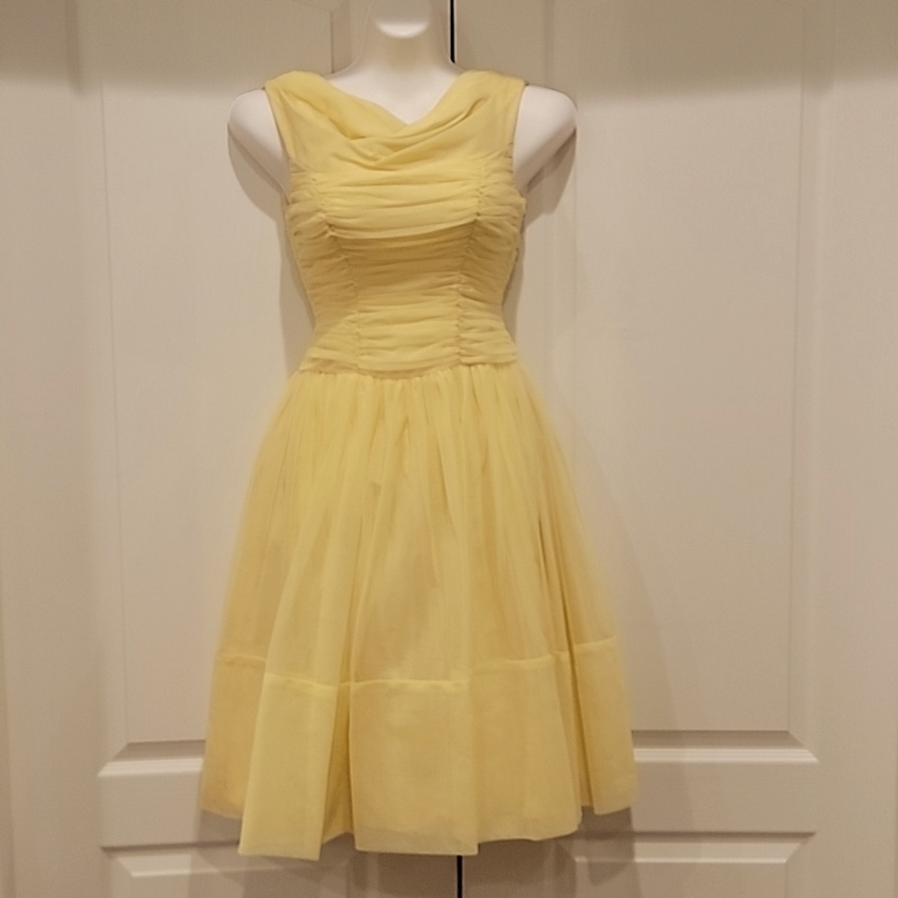 Vintage Custom yellow formal dress